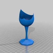 broken wineglass glueck glas wie leicht bricht das art sculptures 3d print model - Mito3D