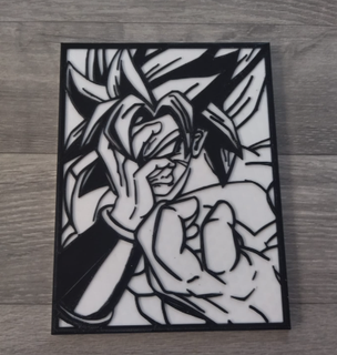 broly enfurecido arte saiyan Dragão bola super z Goku vegeta lendário 3d print model - Mito3D