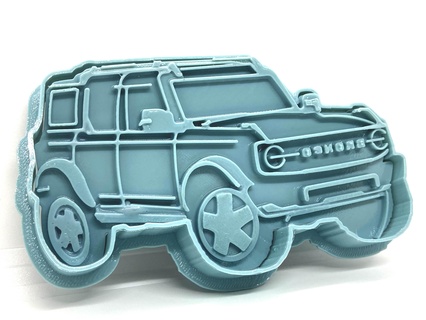 bronco area 51 cookie cutter Tools ford car dealer emblem aliens accessories 3d print model - Mito3D