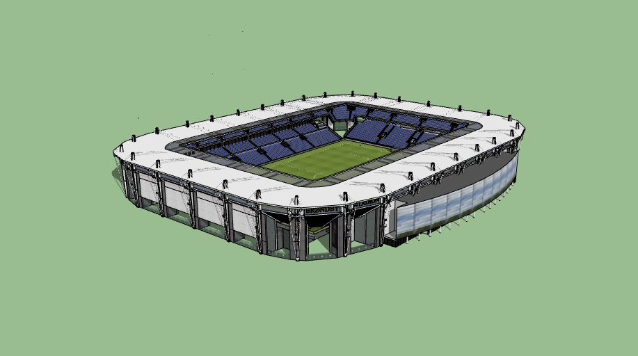 Brondby stadion stade utilisation 2023 football nfl nba mlb LNH Suède 3D print model - Mito3D