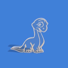 brontosaurus animated cookie cutter various 3d print model - Mito3D