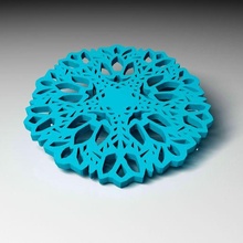 brooch 1 fashion decoration mandala zen doily retro oversized circle geometric earring jewelry modern avantgarde fancy woman rafts supports easy print mother's day gift dyi custom jewelery flat lace floral lovely romantic 3d print model - Mito3D