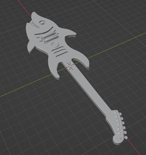 dere Köpekbalığı gitar parça 3d print model - Mito3D