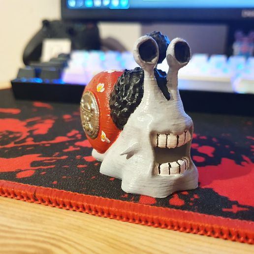 brook wano den mushi - piece art anime snail toy luffy zoro sanji 3D print model - Mito3D