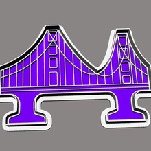 brooklyn bridge ballina cookie cutter fondant mass marker stamp york manhattan 3d print model - Mito3D