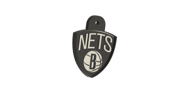 brooklyn nets keychain 1 keys key decoration nba basket basketball new york 3d print model - Mito3D