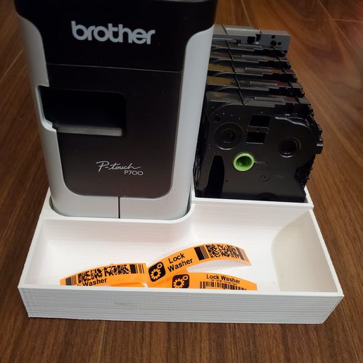brother pt p700 label tray organizer p-touch 3D print model - Mito3D