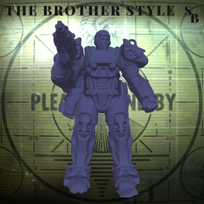 brother style game 32mm fallout 2d20 3d print model - Mito3D