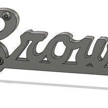 marrón remolque logo 3d print model - Mito3D