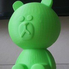 brown game bear friends line naver toy 3d print model - Mito3D