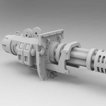 brrrrt cannone gatling gioco giocattoli accessori di warhammer cavalieri imperial caos cannon avenger 40k 3d print model - Mito3D