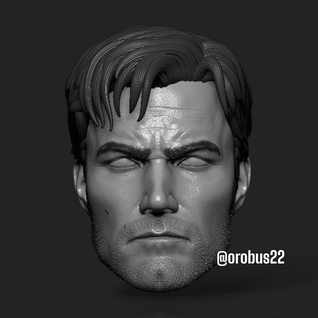 Bruce affleck Batman figura azione 3d testa headsculpt attore dc orobus22 orobus 3D print model - Mito3D