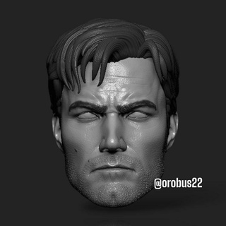 bruce affleck batman Figura acción 3d cabeza esculpir actor dc orobus22 orobús 3d print model - Mito3D