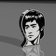 Bruce Lee lampe karaté chien LED amusement 3d print model - Mito3D