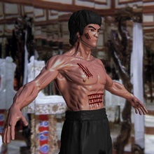 Bruce Lee ayakta durmak 3d print model - Mito3D