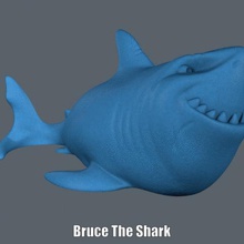 bruce shark easy print no support art cartoon luifer disney pixar figure finding nemo model pixate sculpture supportless