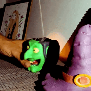 bruja sorpresa Halloween arte giocattoli terrore decoracion casa fiesta 3d print model - Mito3D