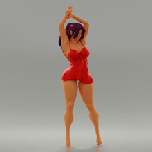 brunette woman posing sensual nightgown 3d print model 3d print model - Mito3D
