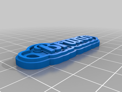 bruno customized keychains 3d print model - Mito3D
