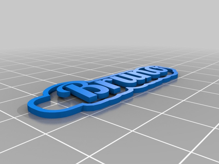 bruno 2 Jewelry customized keychains jewelry keys 3d print model - Mito3D