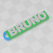 Bruno anahtar yüzük kapı ilk isim 3d print model - Mito3D