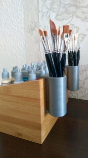 brush carrier holder model painting organizer paintbrush pen quiver 3d printer accessories 3d print model - Mito3D