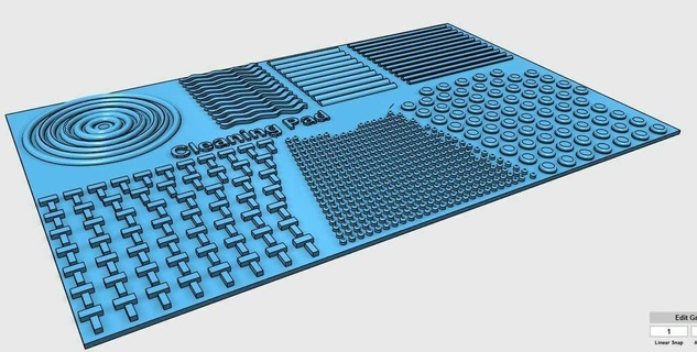 Bürste Reinigung Matte bilden Bürsten Reiniger flexibel Filament killaklownzfpv kfpv tpu Zubehör 3d print model - Mito3D