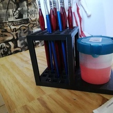 brush cup holder storage 3d print model - Mito3D