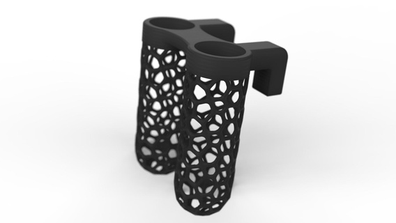Bürste holder voronoi Unterstützung 3d print model - Mito3D
