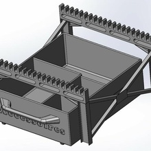 brush holder drawer support 3d print model - Mito3D