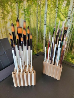 brush stand art organizer paint paintbrushholder pencil holder tools 3d print model - Mito3D