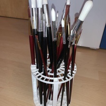 brush stand - organizer brushes organize art paint painting 3d print model - Mito3D