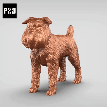 Bruxelles griffon v3 art chien animal jouet compagnie figurines 3d print model - Mito3D