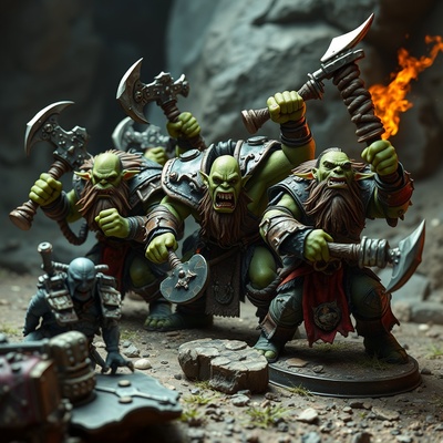 brute green guys game oldhammer gobbos hammer of war retired classic undead eskeleton vampire counts empire breton orcs 3d print model - Mito3D