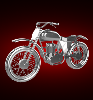 pouvez b25 brouilleur 1970 moto bicyclette moteur vélo two wheeled véhicule motard sport vitesse turbo roadster hachoir 3d print model - Mito3D