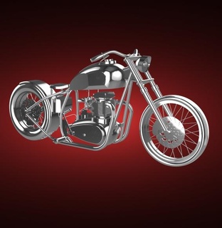 pouvez bobber moto bicyclette moteur vélo two wheeled véhicule motard sport vitesse turbo roadster hachoir 3d print model - Mito3D