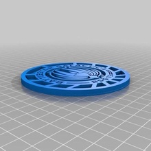 bsg 75 coaster 100mm battlestar galactica bsg75 scifi viper household_supplies 3d print model - Mito3D