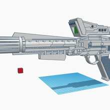 bsg colonial carbine blaster battlestar galactica star wars viper pilot props 3d print model - Mito3D