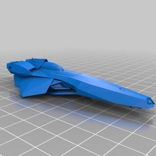 bsg stealthstar battlestar galactica toy 3d print model - Mito3D
