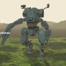 bt 7274 titanfall mech game toys games equipment future technology body cyborg robot steam drone human nude spaceship nerd pc movable 3d print model - Mito3D