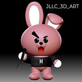 BTS kurabiye bts tavşan hayvan hayran Sanat şarkı söyle şarkıcı pop Koreli kpop avatar özel müzik konser şekil Ordu 3d print model - Mito3D