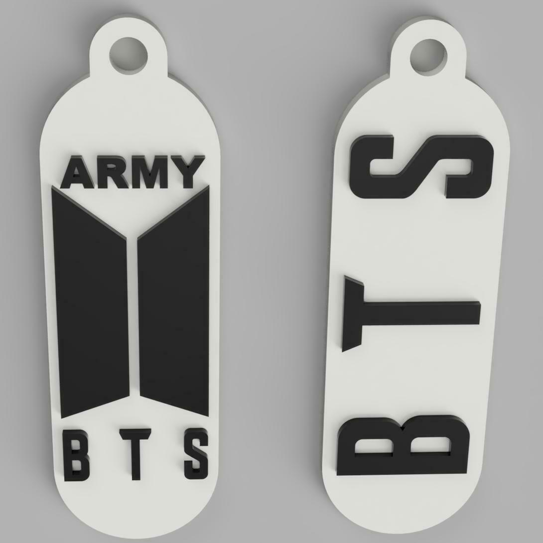 bts armée porte clés bijoux pop Suga rm hope musique bande multicolore ventilateur jeon jung kook jimin Jin 3D print model - Mito3D