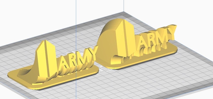 bts army logo extruded art toy 3d print model - Mito3D