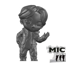 bts jimin animado chibi funko microfone solta jogos daxto dpop kpop 3d print model - Mito3D