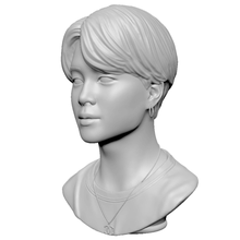 bts jimin art il busto figura uomo celebrità cantante kpop la scultura testa faccia 3d print model - Mito3D