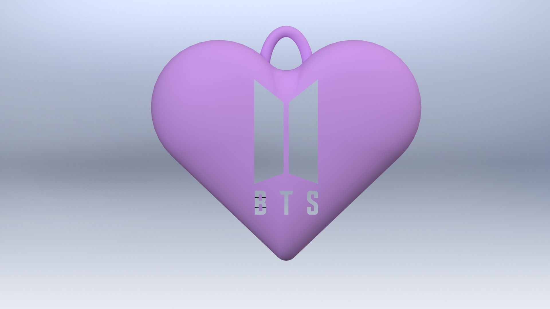 bts chaveiro exército kpop coração 3D print model - Mito3D