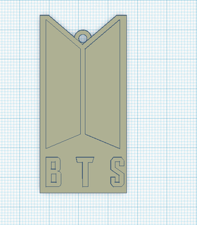 bts logo anahtar yüzük 3d print model - Mito3D
