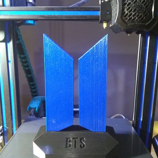 bts logotipo estátua arte Jin Suga j hope rm jimin Jungkook exército Coréia kpop 3D print model - Mito3D