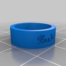 bubba ring jewelry customized rings 3d print model - Mito3D