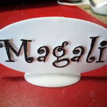 bubble-shaped label bd magali decoration various bulle-bd 3d print model - Mito3D